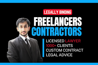 write agreement for contractor, sales agent, freelancer