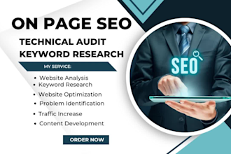 do on page SEO technical audit advanced keyword research