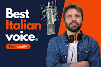 record an italian male voice over for web, radio and tv