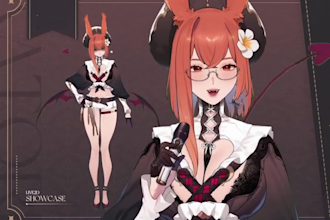 create unique 2d vtuber model, vtuber rigging, live2d model, streaming avatar