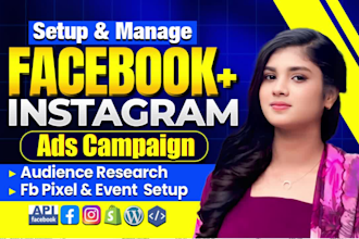 setup meta ads, run instagram ads, facebook ads campaign for leads and sales