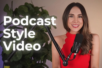 create a podcast style social media ugc video
