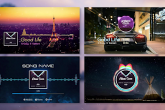create modern audio or music visualizer for your music