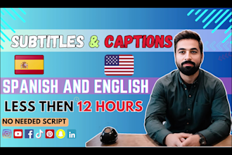 translate and add english or spanish subtitles to your video