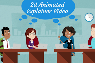 create 2d animated explainer video and 2d animation marketing video