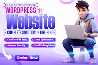 build wordpress website with SEO, speed, google indexing, CDN and security setup