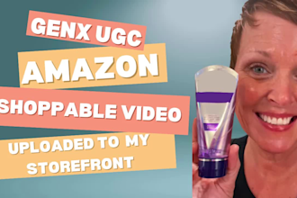 create amazon shoppable videos, genx mature influencer, ugc spokesperson