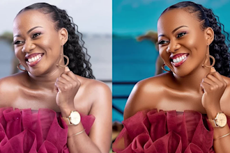 do professional skin retouching in  your video