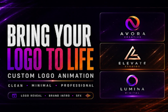 create a clean minimal custom logo animation