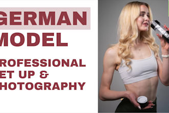 be your female product model in a professional set up