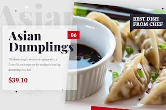 create a food or restaurant promotion video