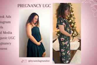 create relatable pregnant ugc videos for reels and ads