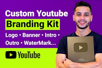 create custom youtube banner logo and intro outro