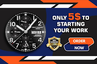 do unique watch dial vector design print ready, high quality custom design