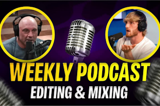 edit video audio of weekly podcast video professionally
