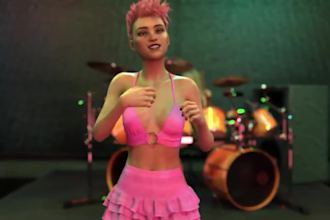 create 3d animated stage performance music video
