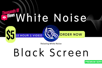 create black screen relaxing white noise video
