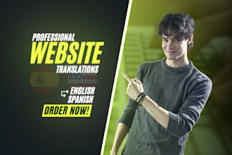 translate a website, app or text from english to spanish