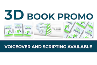 create a professional 3d book promo video