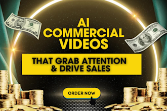 create ai commercial videos , ai product video for social media ads