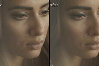 do video beauty retouch, keep skin texture, no plastic blur