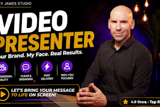 be your professional video spokesperson for finance, real estate and tech