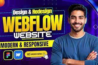 design, develop webflow website, landing page, or figma to webflow