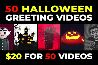 make 50 scary halloween greeting videos
