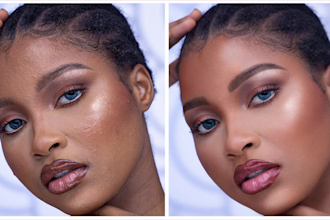 do high end skin retouching for your portrait images