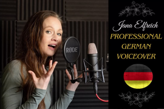 produce a female german voice over in a friendly clear voice