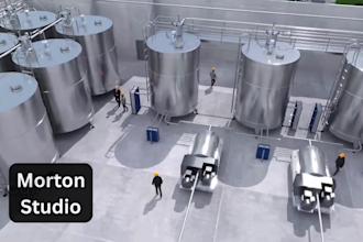 do 3d factory walkthrough industrial facility visualization manufacturing plant