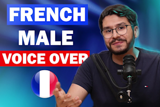 record a professional  male french voice over