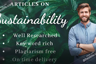 write a 1000 word sustainability article or blog