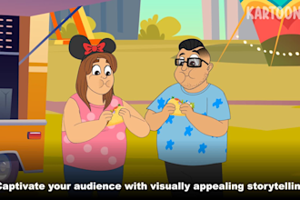create best 2d cartoon character animation for you in 2023