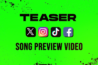 do song teaser promo video for tiktok instagram