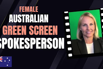 be your australian spokesperson on green screen