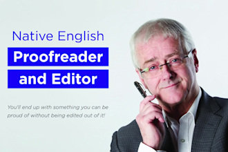 quickly proofread and edit as a native english speaker