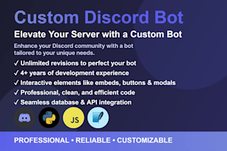 develop a fully custom discord bot