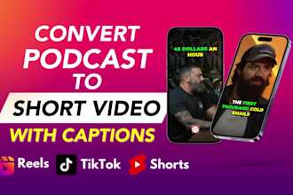 make videos to shorts, podcasts into short clips