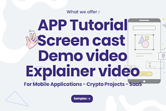 screencast a how to app tutorial video with voiceover
