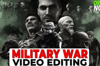 edit youtube war, documentary war and military niche videos