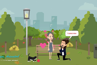 create amazing animated wedding invitations, love story