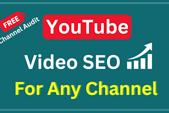 do professional youtube video SEO for any channel