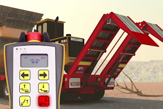 create 3d industrial construction equipment animation, crane lifting simulation