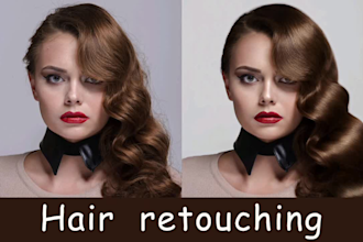 retouch hair and hairdo