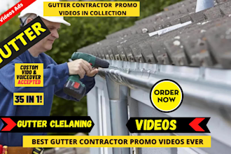 offer unlimited gutter repair or gutter cleaning contractor video ads