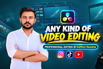 do any kind of video editing in davinci resolve