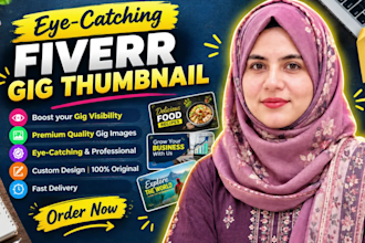 design clickable fiverr gig image and gig thumbnail cover photo