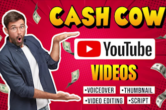 create faceless cash cow videos, youtube automated cash cow channel