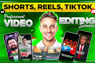 edit instagram reels, tiktok and youtube short videos for you
